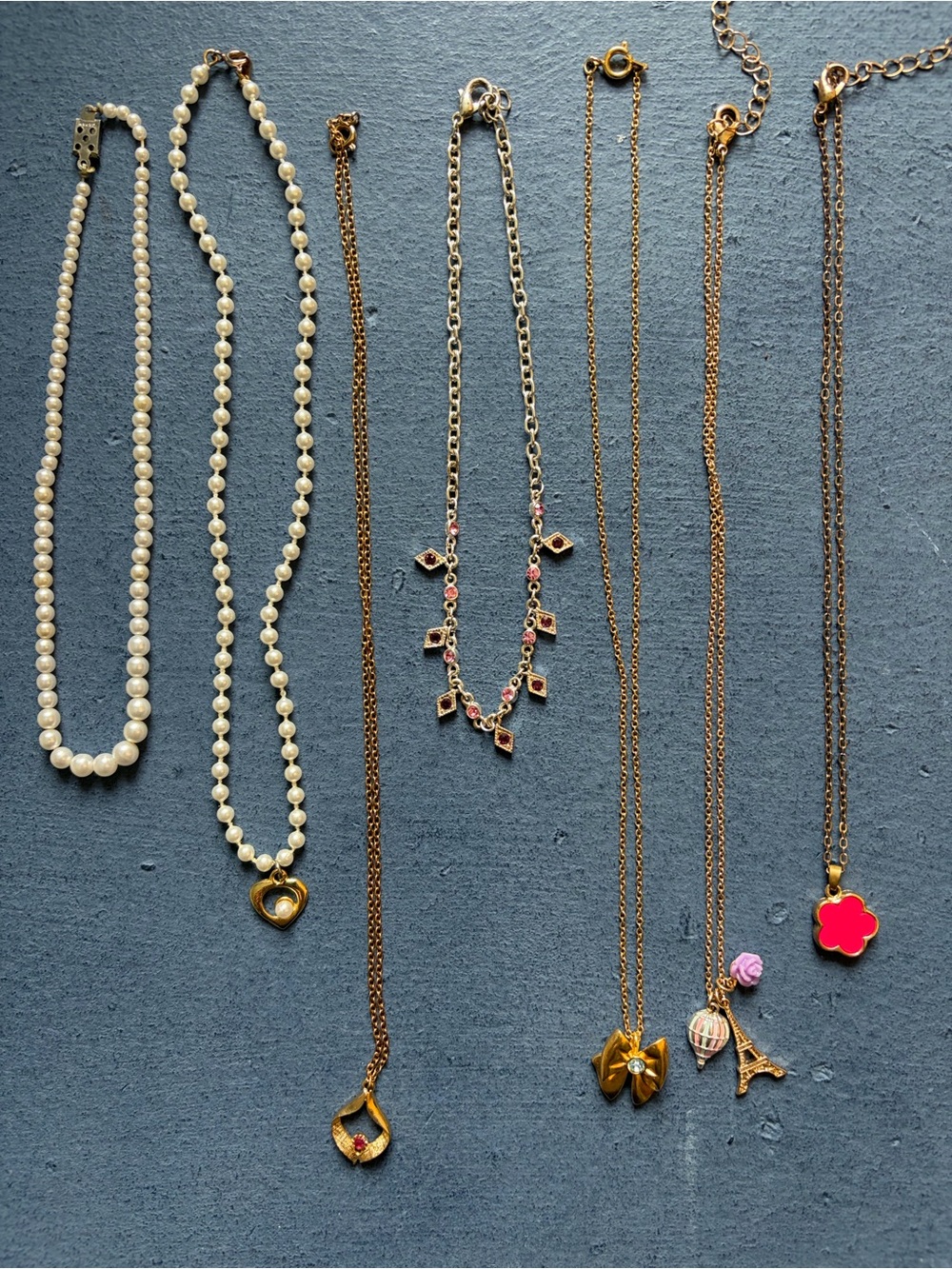 Child’s Costume Jewelry Necklaces, Set of 7